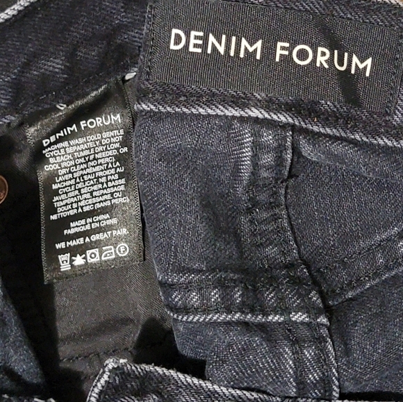 Denim Forum The Yoko Hi-Rise Jean Short Denim Cut-Off Black - Picture 7 of 10